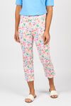 Print slim leg 7/8 lightweight pant