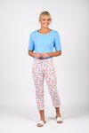 Print slim leg 7/8 lightweight pant