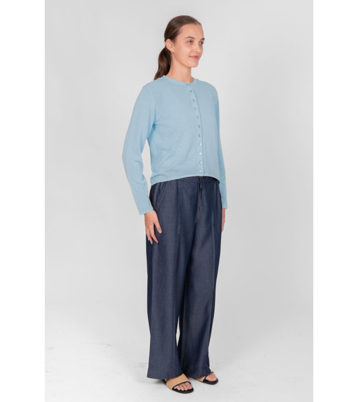 Curved hem cardigan