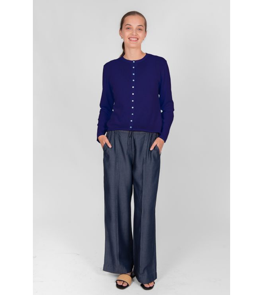 Curved hem cardigan