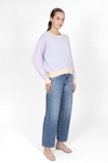 Striped jumper curved hem