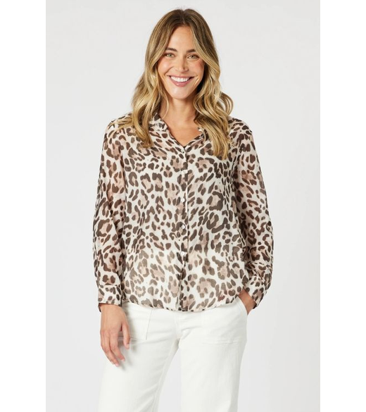 On safari shirt