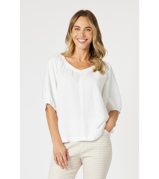 Lino V neck top