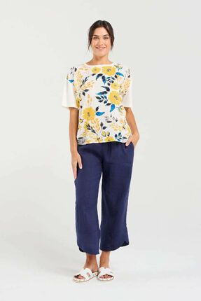 Delphine print front top-tops-Gaby's
