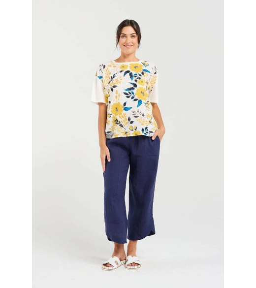 Delphine print front top