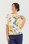 Delphine print front top