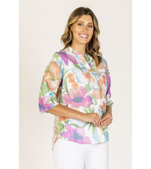 Cotton print top