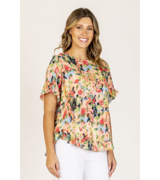 Ruffle trim top