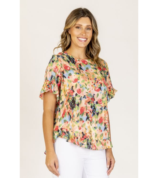 Ruffle trim top
