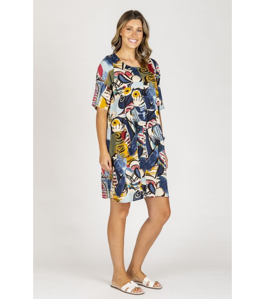 Cotton 1/2 sleeve dress