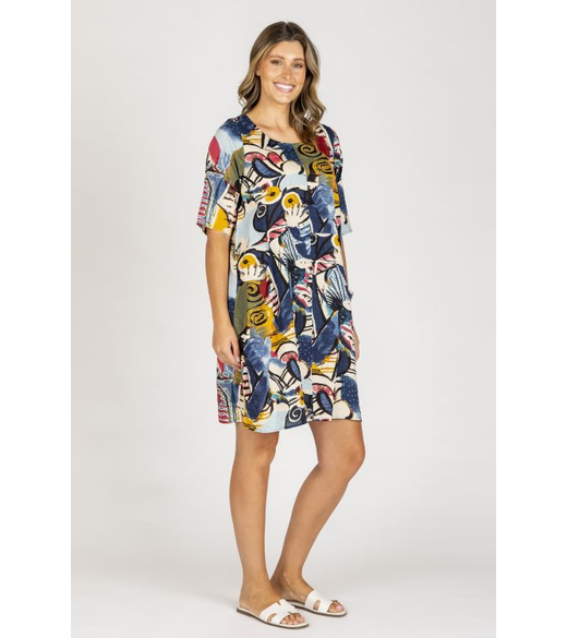 Cotton 1/2 sleeve dress