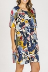 Cotton 1/2 sleeve dress