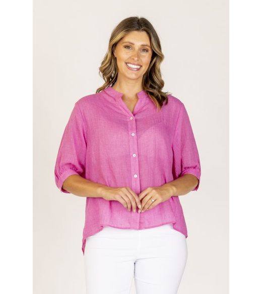 3/4 sleeve cotton shirt