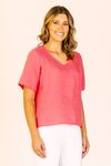 Linen V neck top