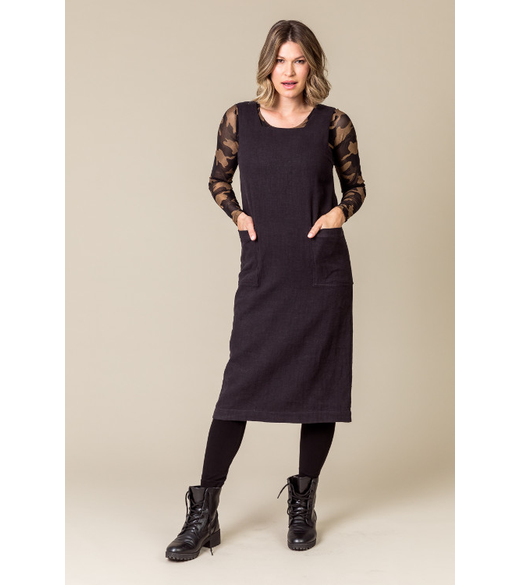 Roxie pinafore dress lined
