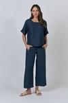 Wide leg linen pant