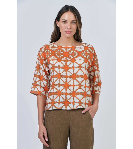 Boatneck linen top