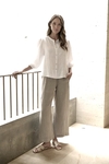 Wide leg linen pant