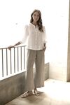 Wide leg linen pant