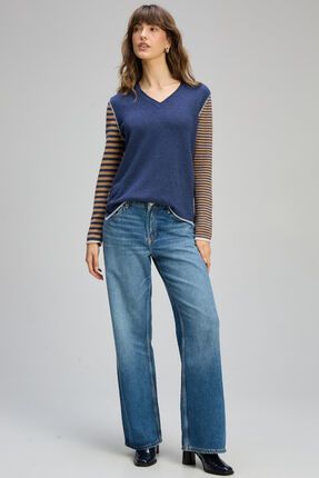 Varied stripe jumper-knitwear-Gaby's