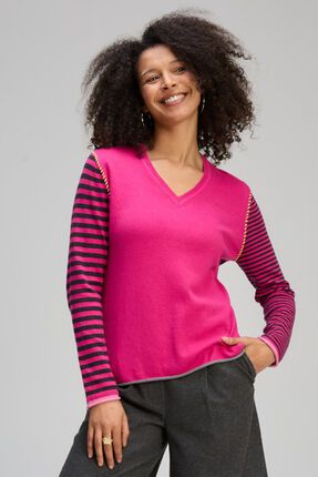 Varied stripe jumper-knitwear-Gaby's