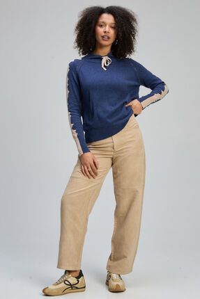 Graphic neck cord jumper-knitwear-Gaby's