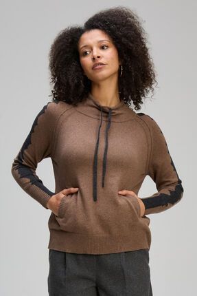 Graphic neck cord jumper-knitwear-Gaby's