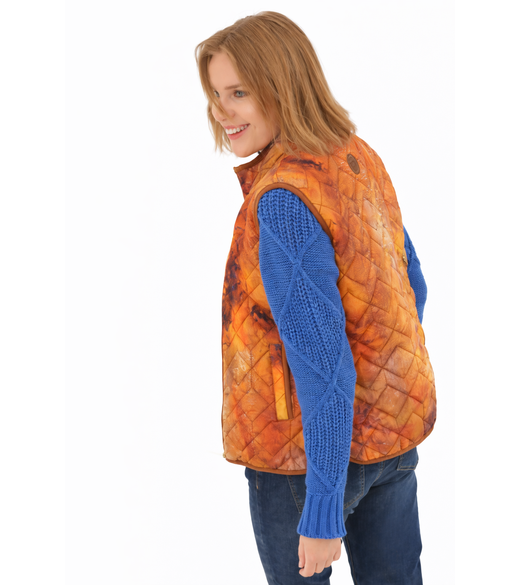 Quilted zip vest