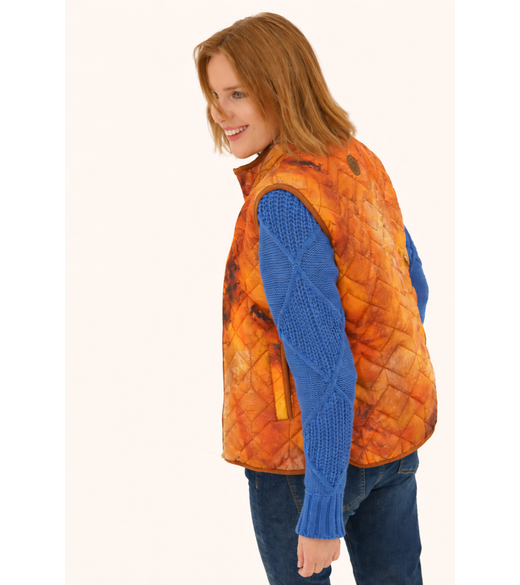 Quilted zip vest
