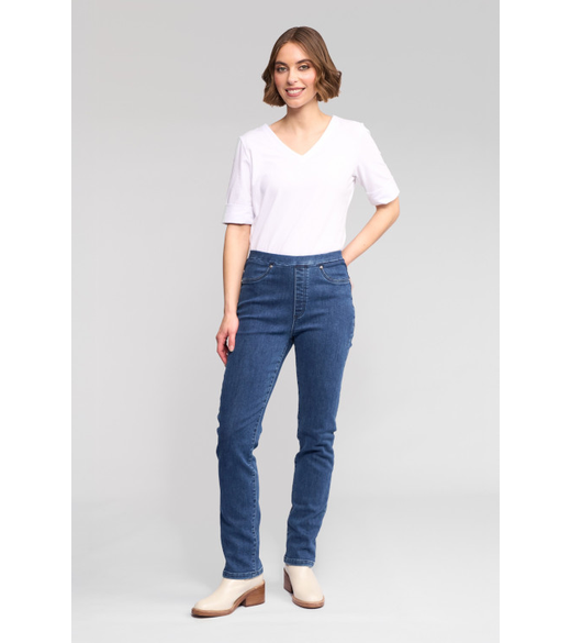 Bay denim pull-on pant
