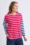 Rouge stripe l/slv tee
