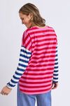 Rouge stripe l/slv tee