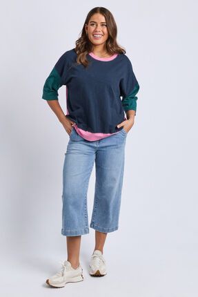 Mazie colour block sweat-tops-Gaby's