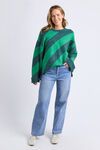 Sage diagonal stripe knit