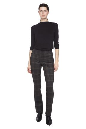 Dark plaid ponte pant-pants-and-leggings-Gaby's
