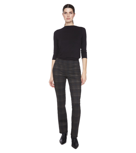 Dark plaid ponte pant