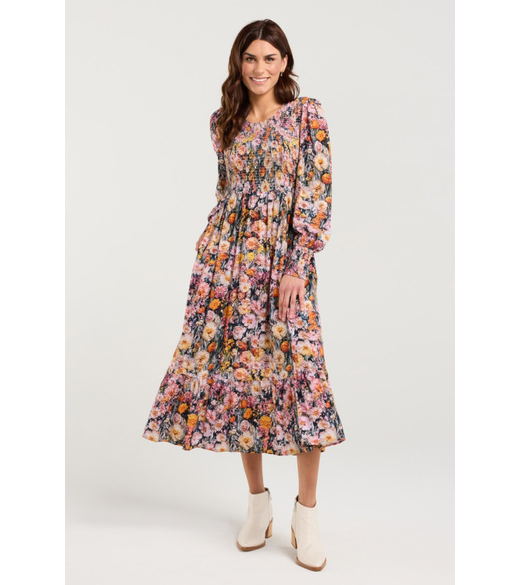 Charlotte shirred dress