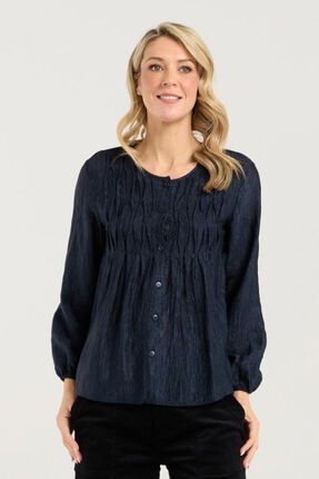 Leah zigzag pleat top-tops-Gaby's