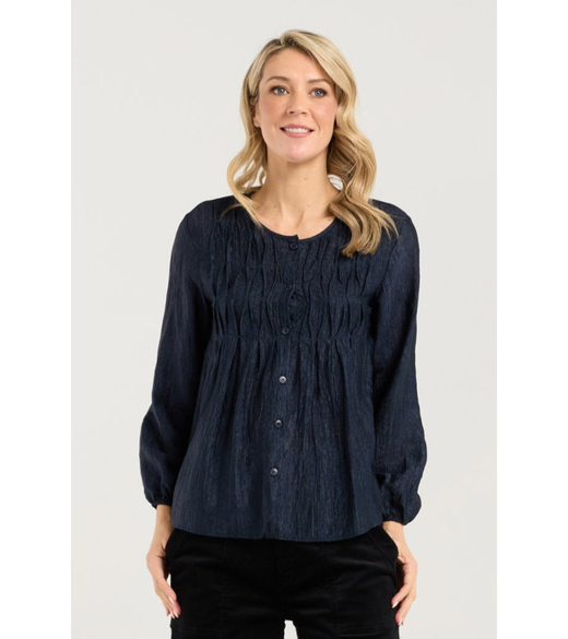 Leah zigzag pleat top