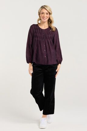 Leah zigzag pleat top-tops-Gaby's
