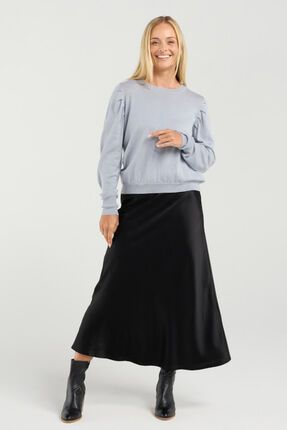 Astor pleat sleeve knit-tops-Gaby's