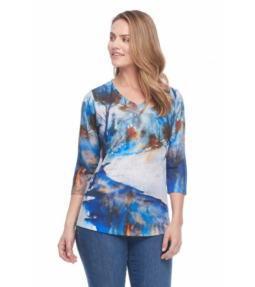Winter brook V neck top