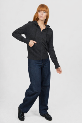Hayley zip hoodie-knitwear-Gaby's