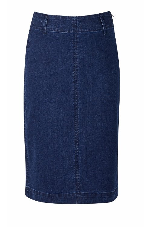 Mid length denim skirt - Labels-Vassalli : Gaby's Warkworth - VASSALLI C20
