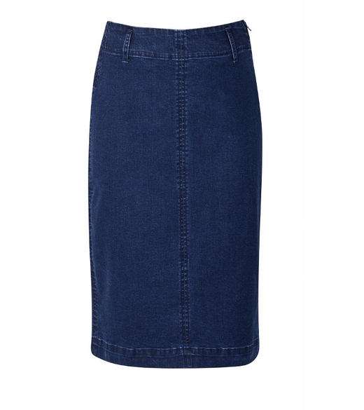 Mid length denim skirt