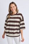 Mazie block stripe sweat
