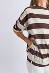 Mazie block stripe sweat