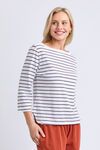 Eliza stripe boatneck tee