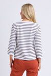 Eliza stripe boatneck tee