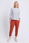 Eliza stripe boatneck tee